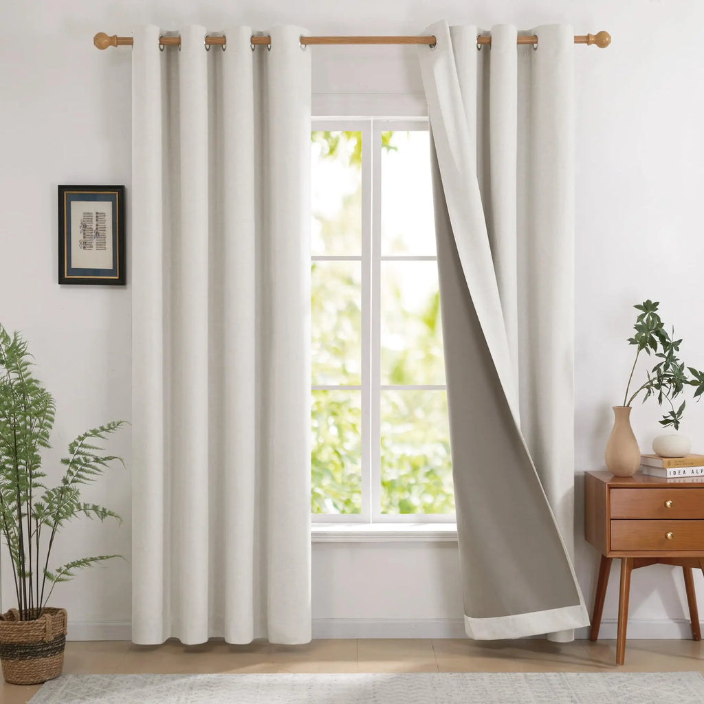 Modern Linen Blackout Curtains, 350cm