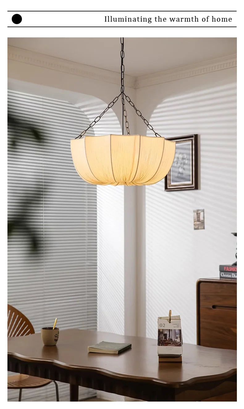 Wabi-Sabi Fabric Pendant Chandelier