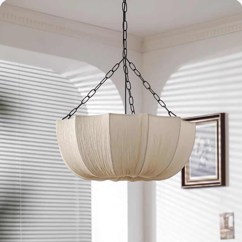 Wabi-Sabi Fabric Pendant Chandelier