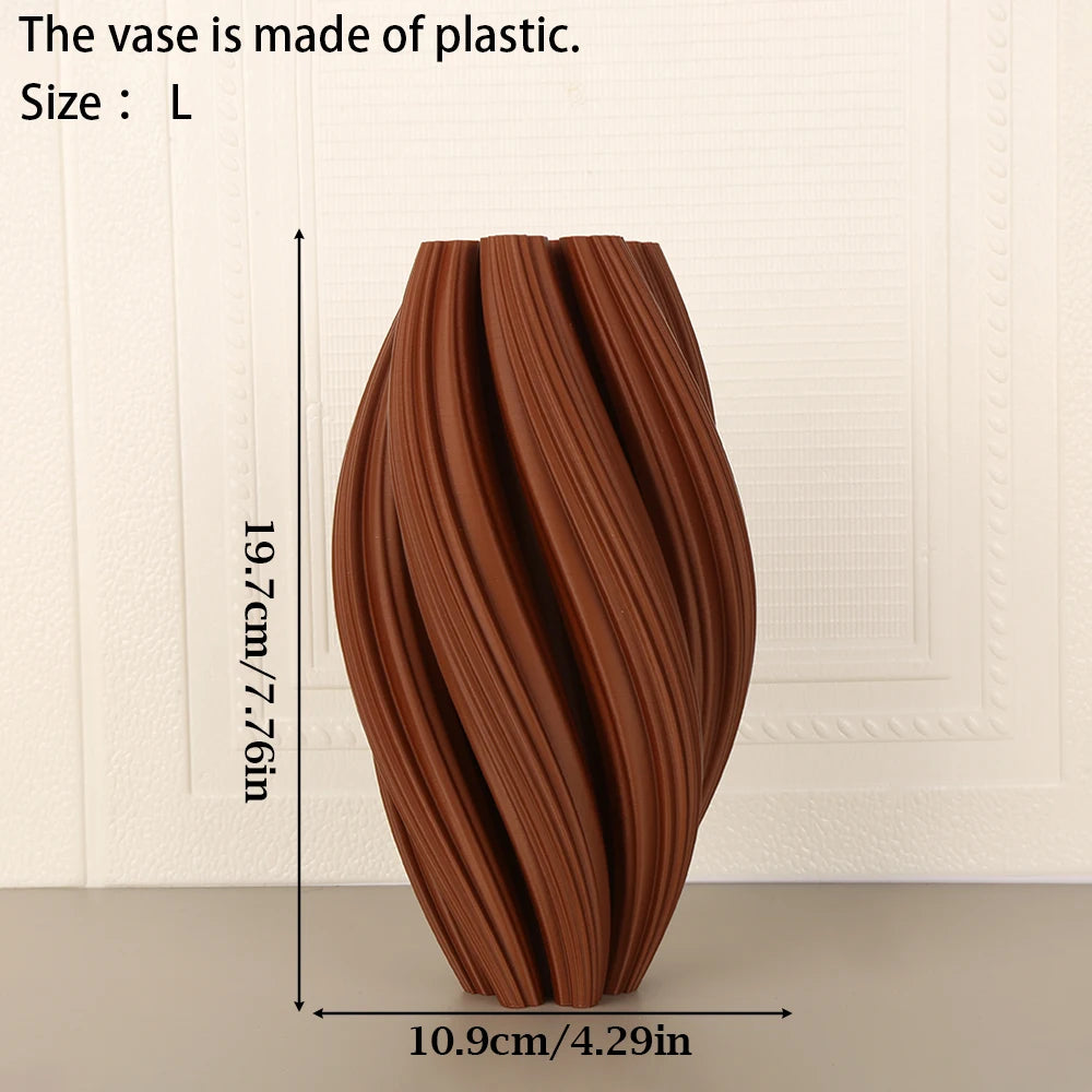 Wave-Texture Morandi Vase
