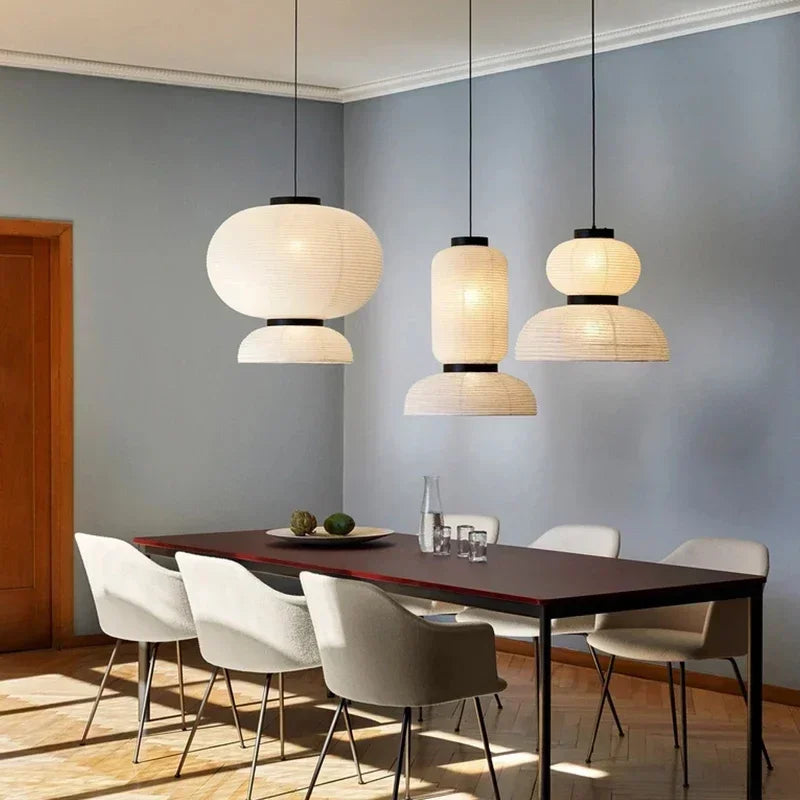 Wabi-Sabi Paper Arc Pendant Lamp
