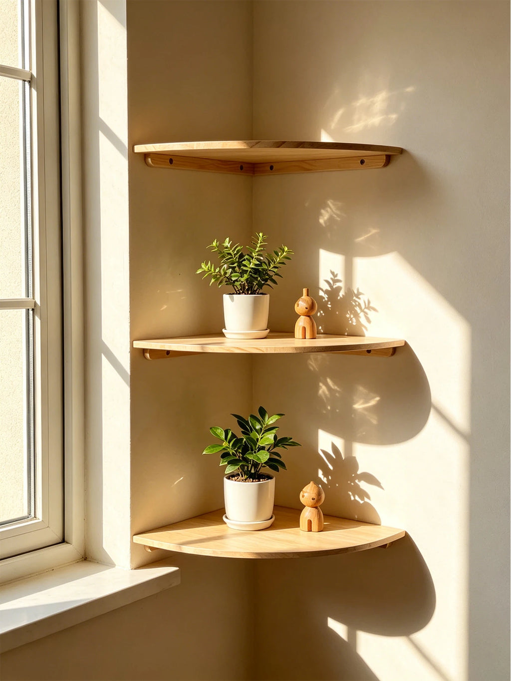 Floating Corner Wall Shelf