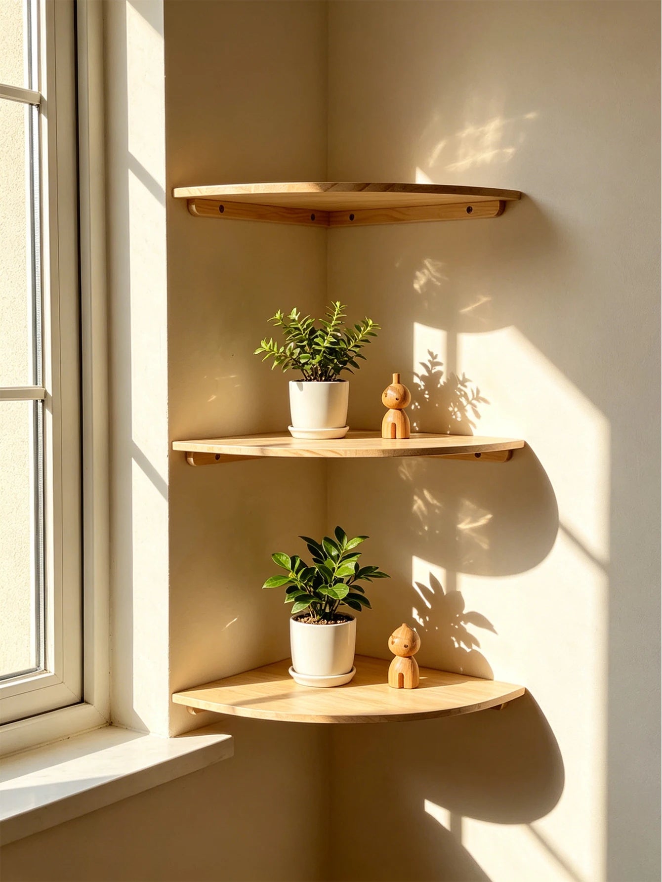 Floating Corner Wall Shelf
