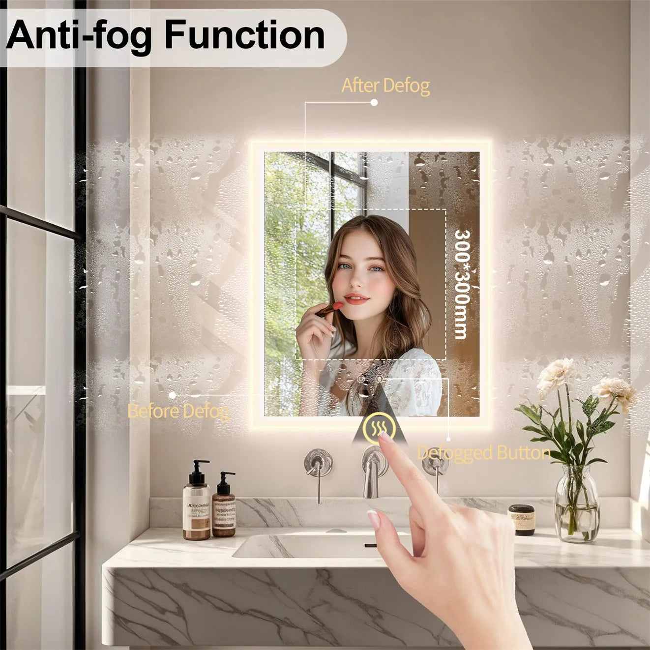 Anti-Fog LED Bathroom Mirror
