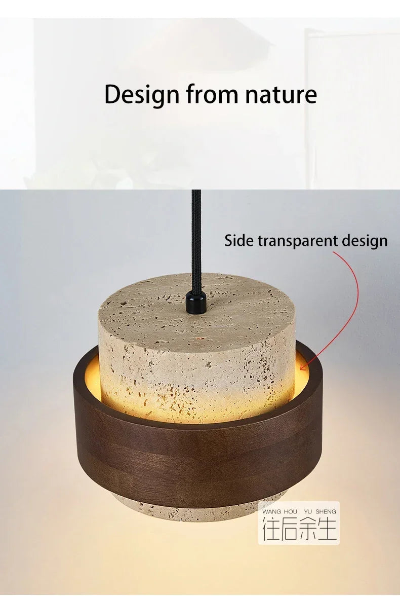Japanese Stone Pendant Chandelier