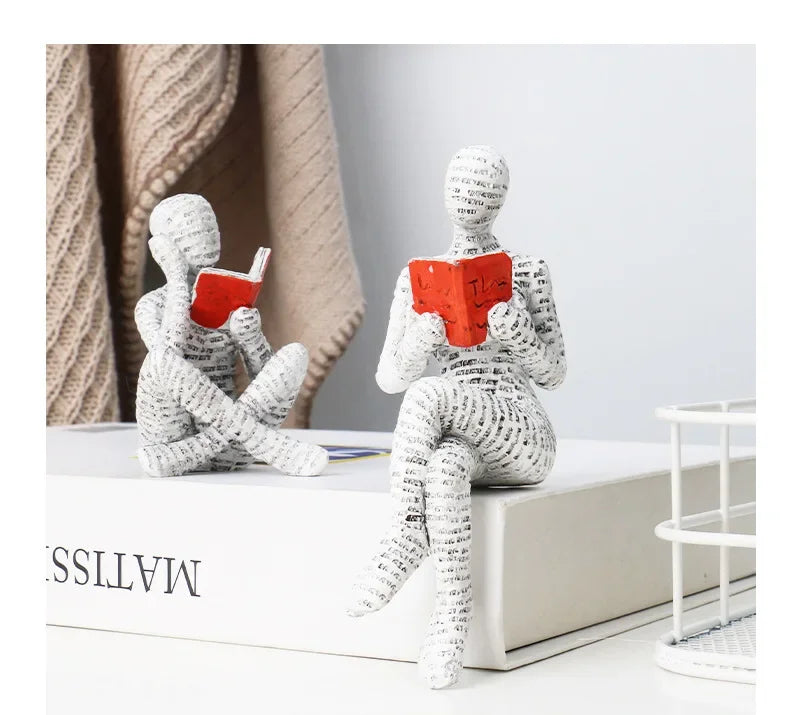 Abstract Reading Figurine