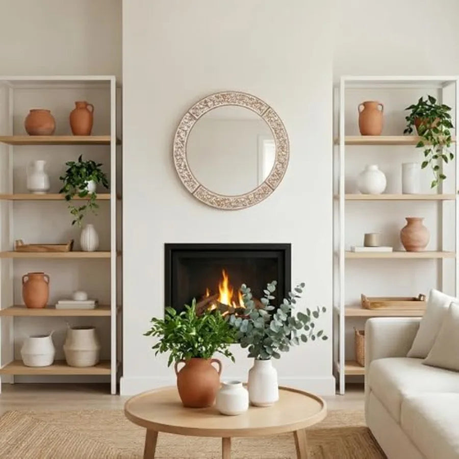 Farmhouse Round Wall Mirror