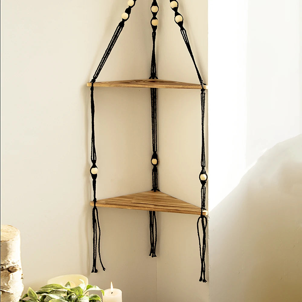 Floating Corner Wall Shelf
