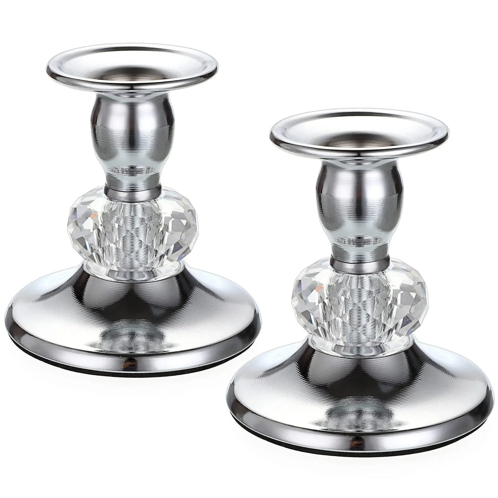 Vintage Crystal Candlestick (2-Piece Set)