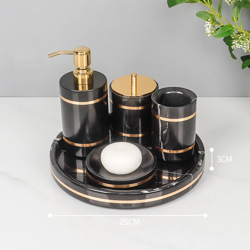 Nero Marquina Bathroom Set