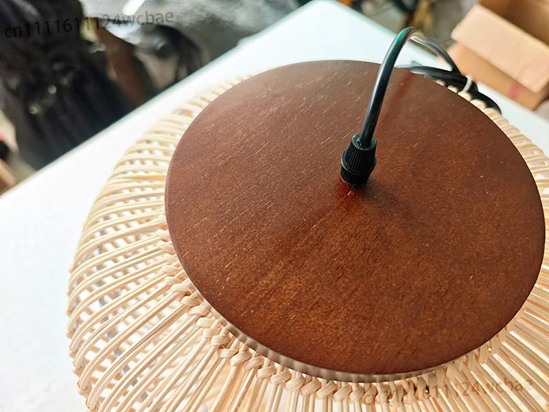 Wabi-Sabi Rattan Pendant Chandelier