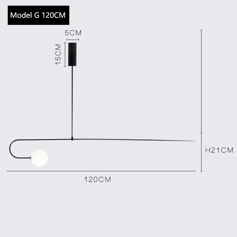 Nordic Glass Arc Pendant Lamp