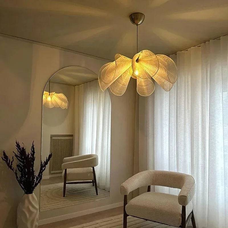 Wabi-Sabi Hemp Rope Arc Pendant Lamp
