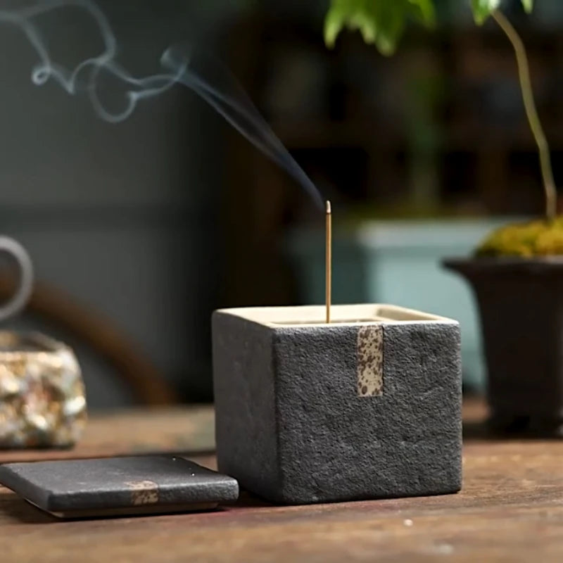 Wabi-Sabi Ceramic Incense Burner