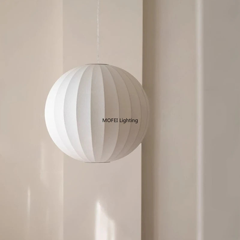 Wabi-Sabi Fabric Pendant Lamp