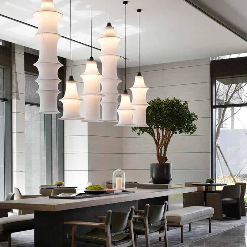 Wabi-Sabi Fabric Pendant Chandelier