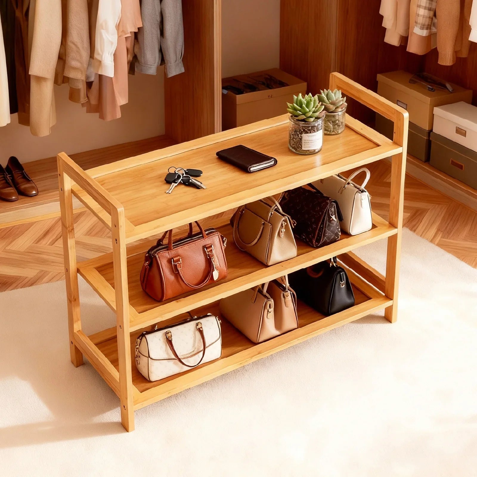 Bamboo Shoe Rack
