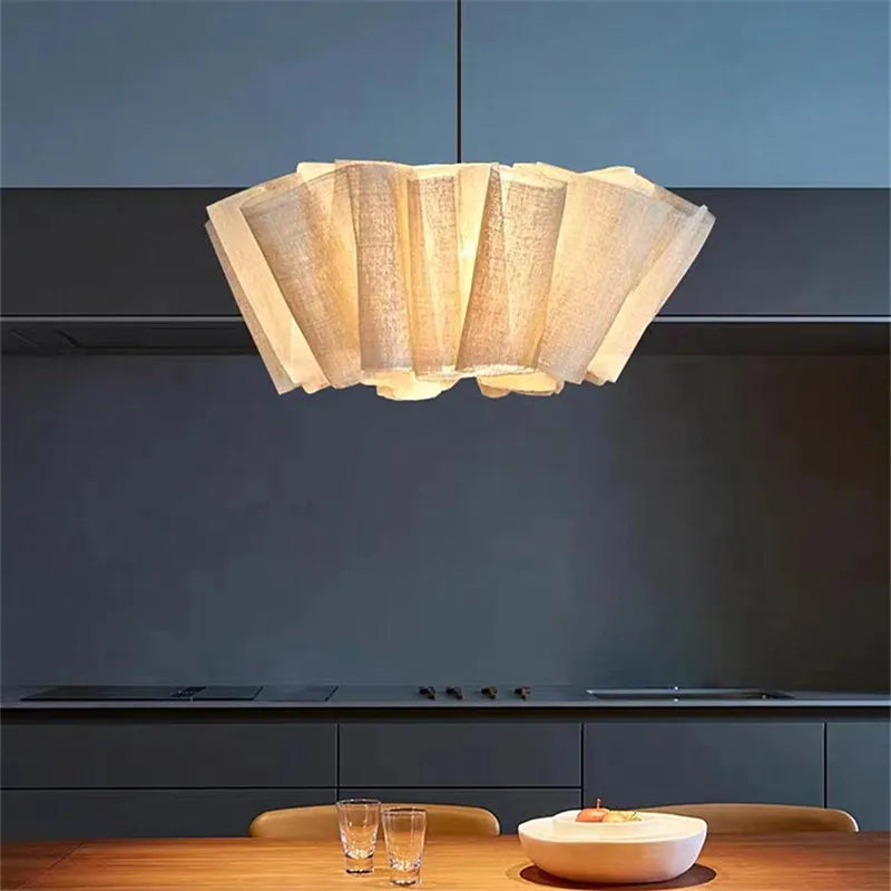 Wabi-Sabi Fabric Pendant Lamp