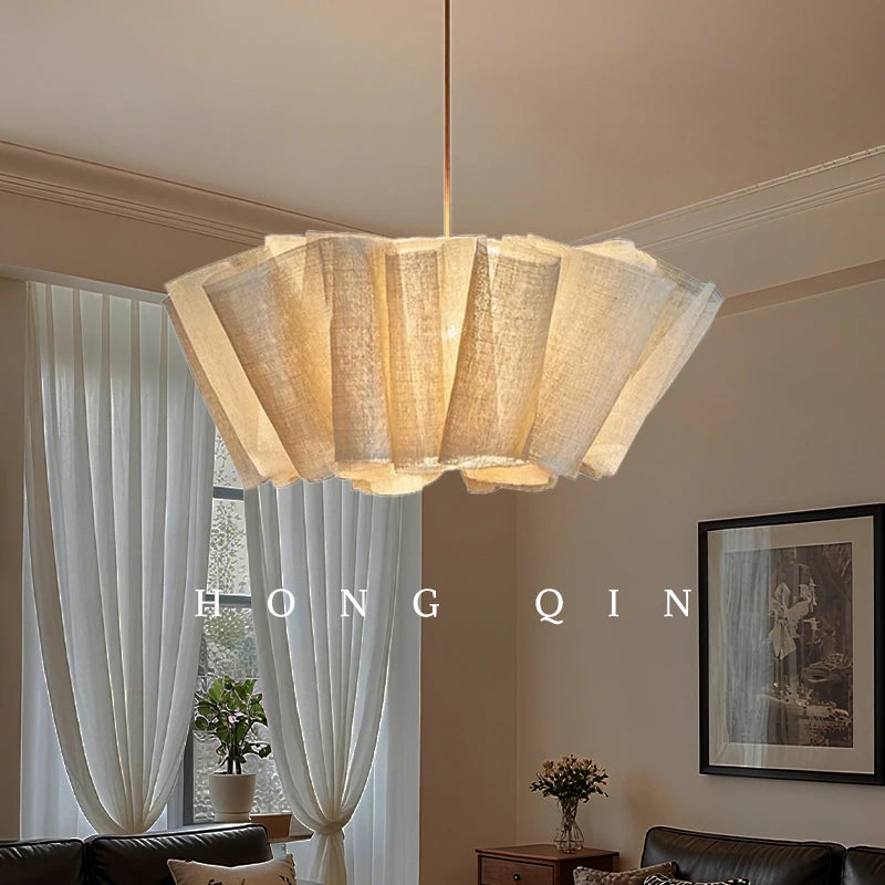 Wabi-Sabi Fabric Pendant Chandelier