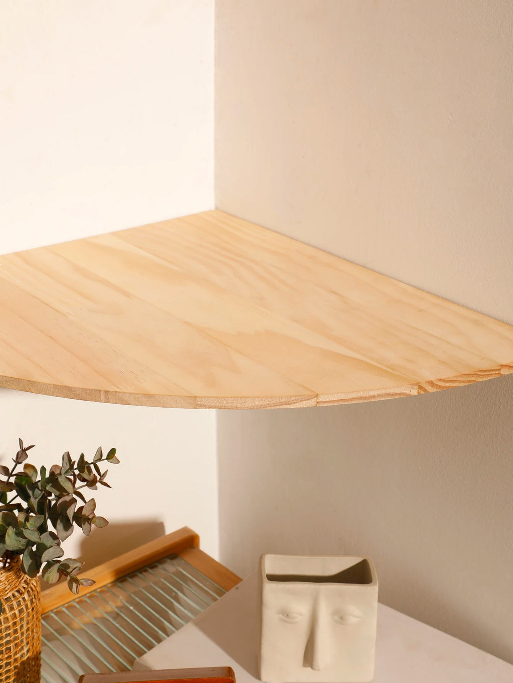Floating Corner Wall Shelf