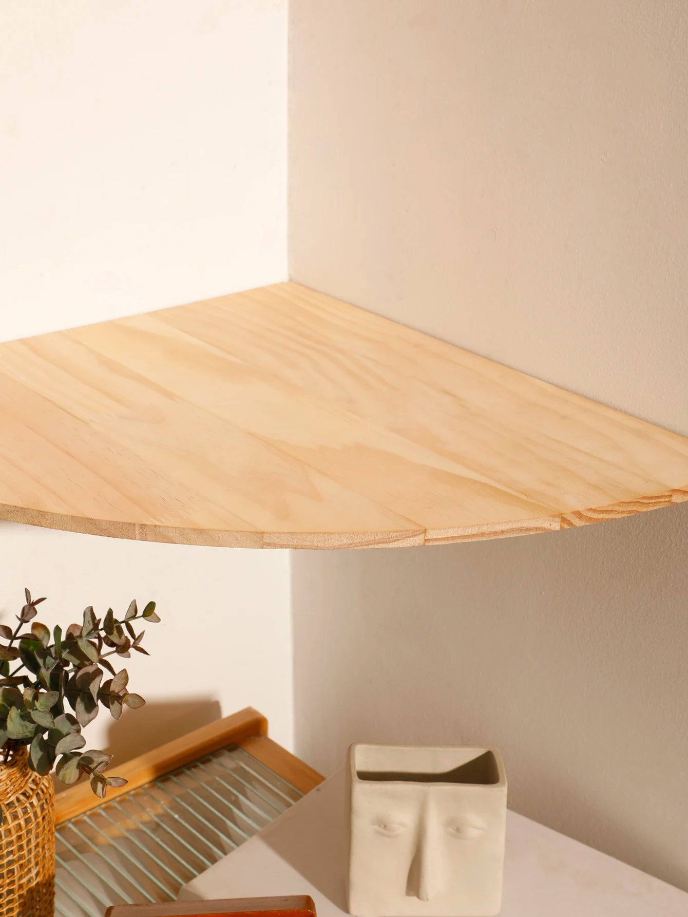 Floating Corner Wall Shelf