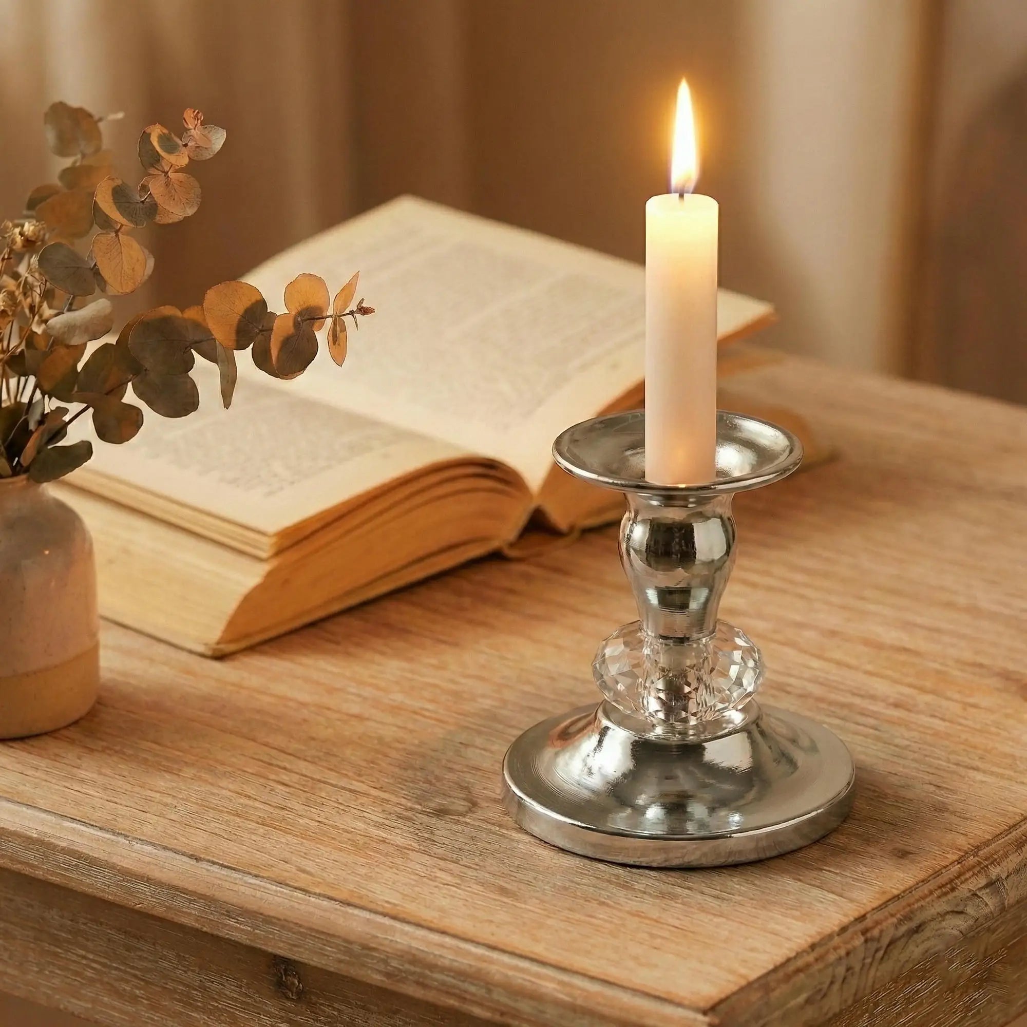 Vintage Crystal Candlestick (2-Piece Set)