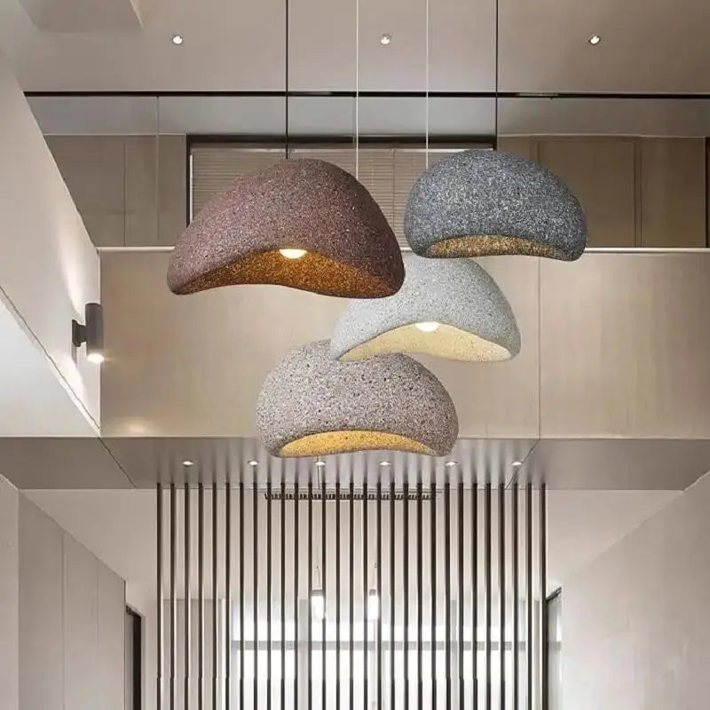 Wabi-Sabi Stone Pendant Chandelier