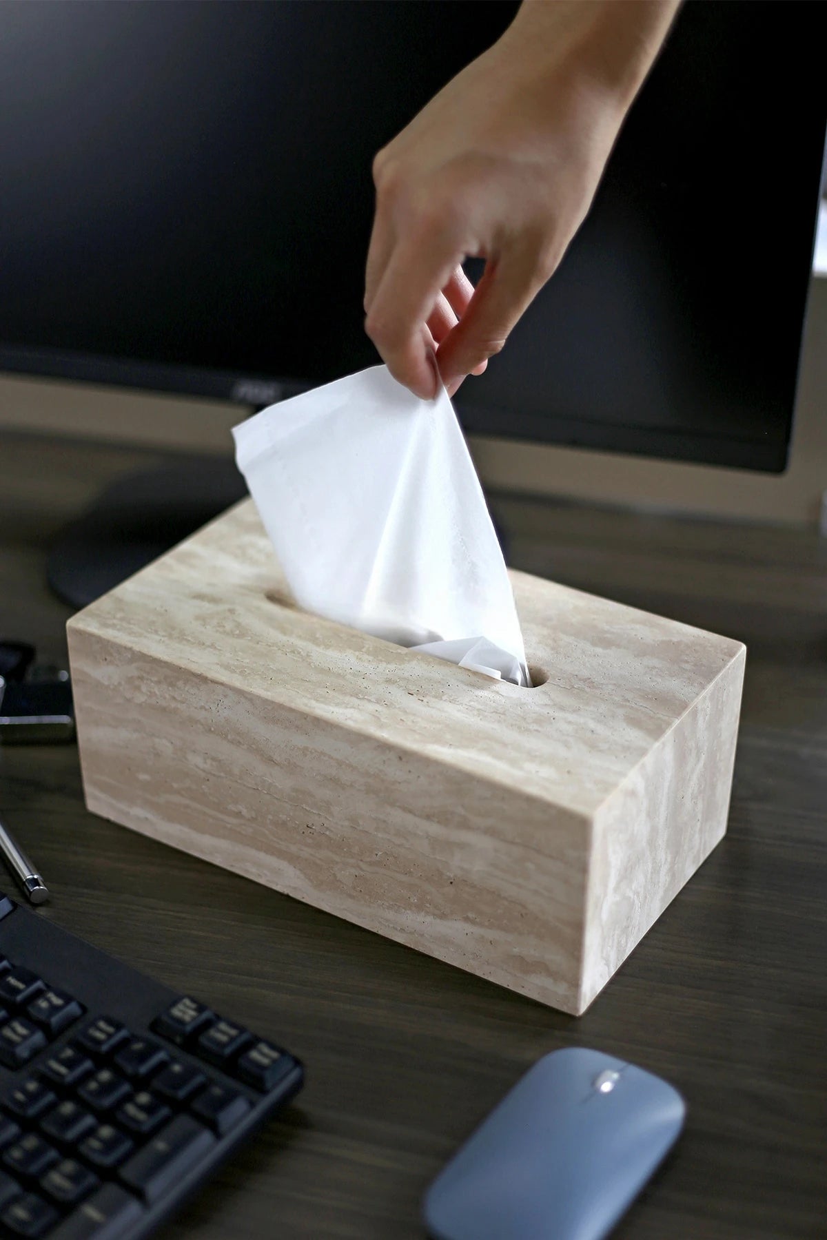 Calacatta Viola Tissue Box