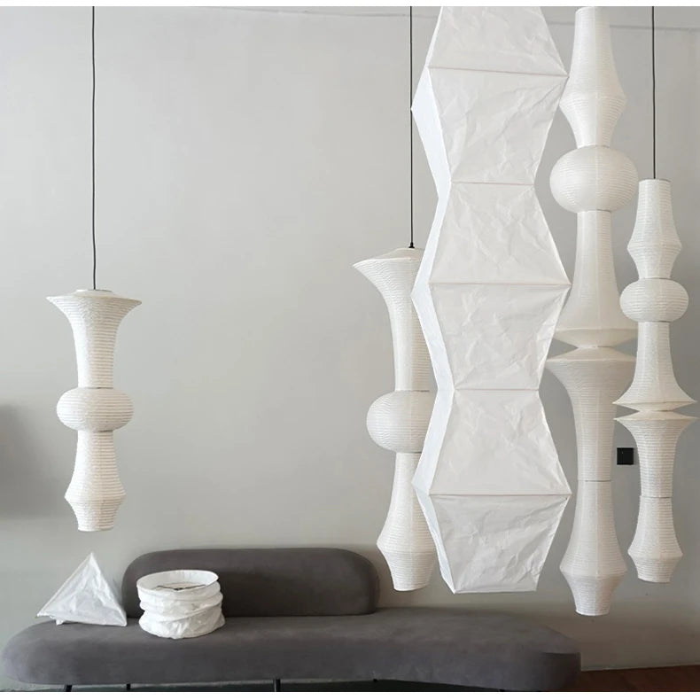 Wabi-Sabi Paper Pendant Chandelier