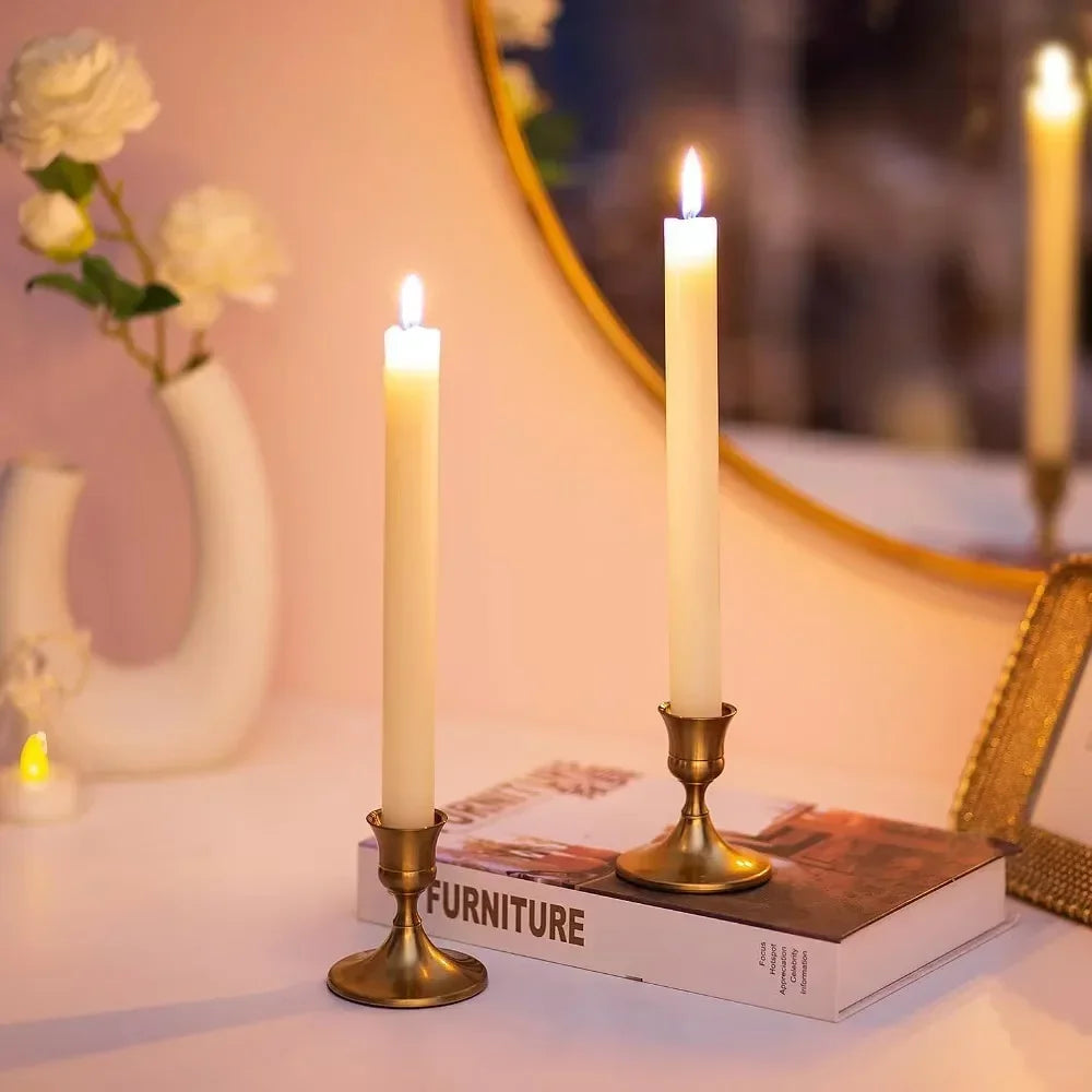 Vintage Metal Candle Holder Set
