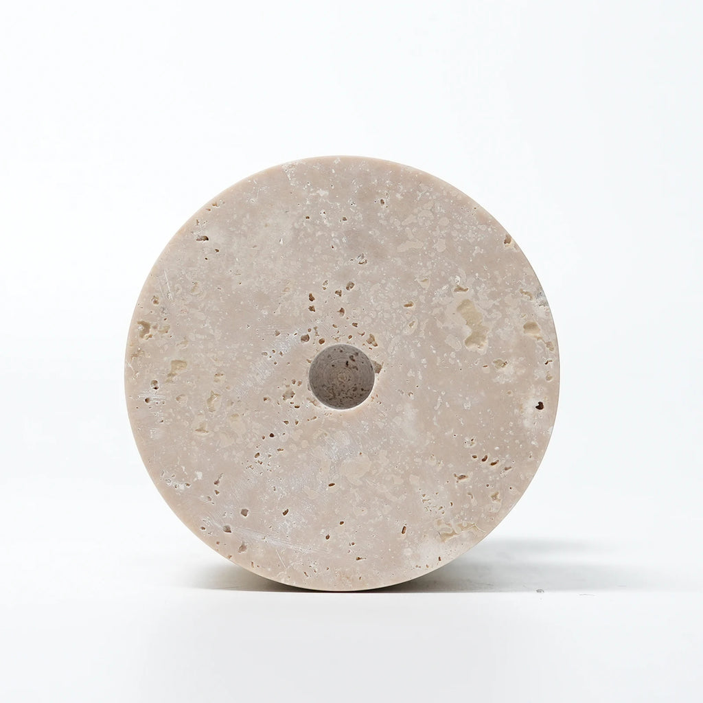Retro Travertine Candlestick
