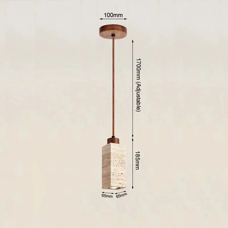 Wabi-Sabi Stone Pendant Lamp