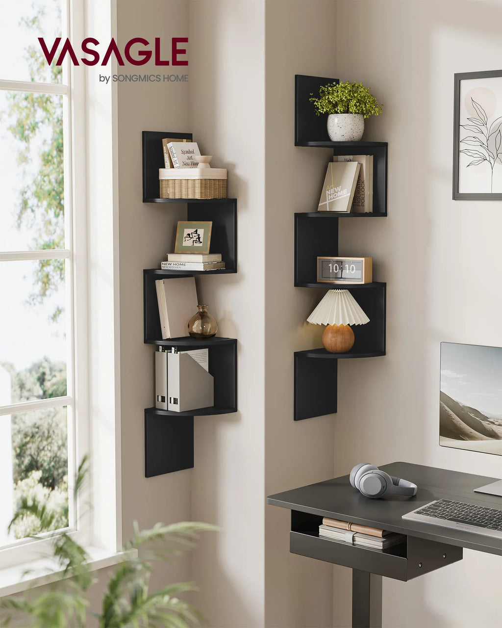 Floating Corner Wall Shelf