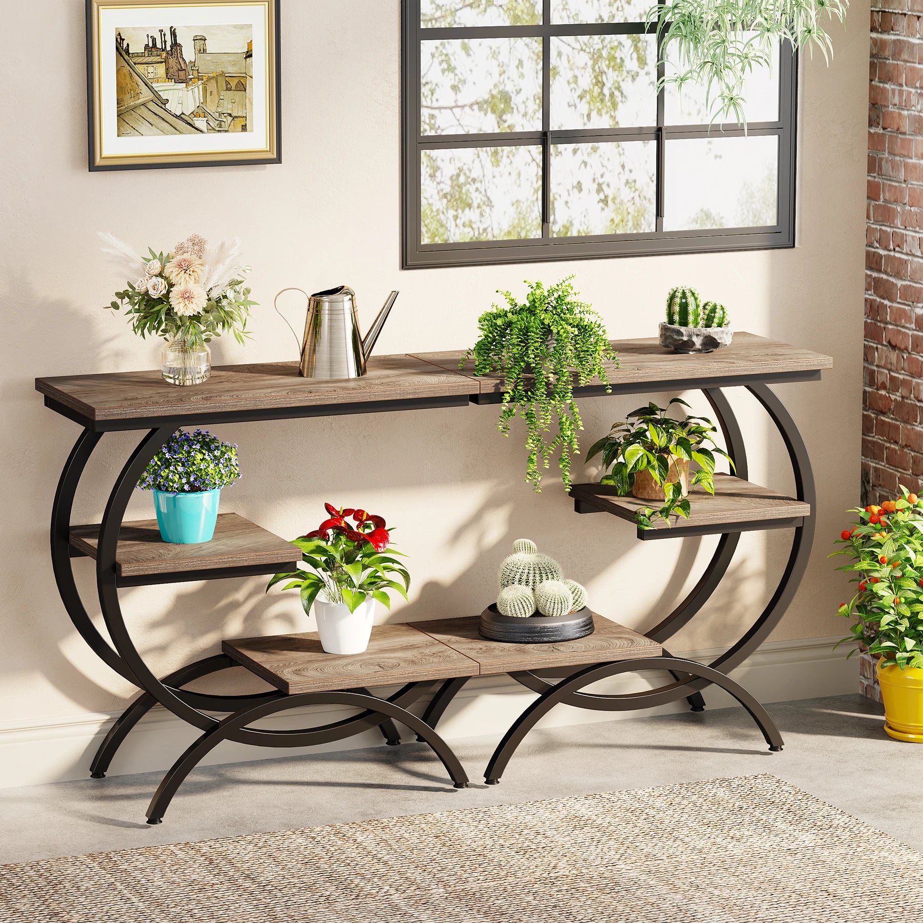 C-Shaped Sofa Side Table