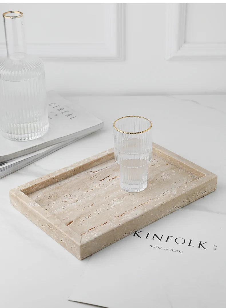 Travertine Display Tray