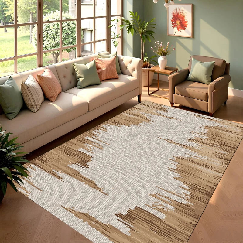 Abstract Washable Area Rug