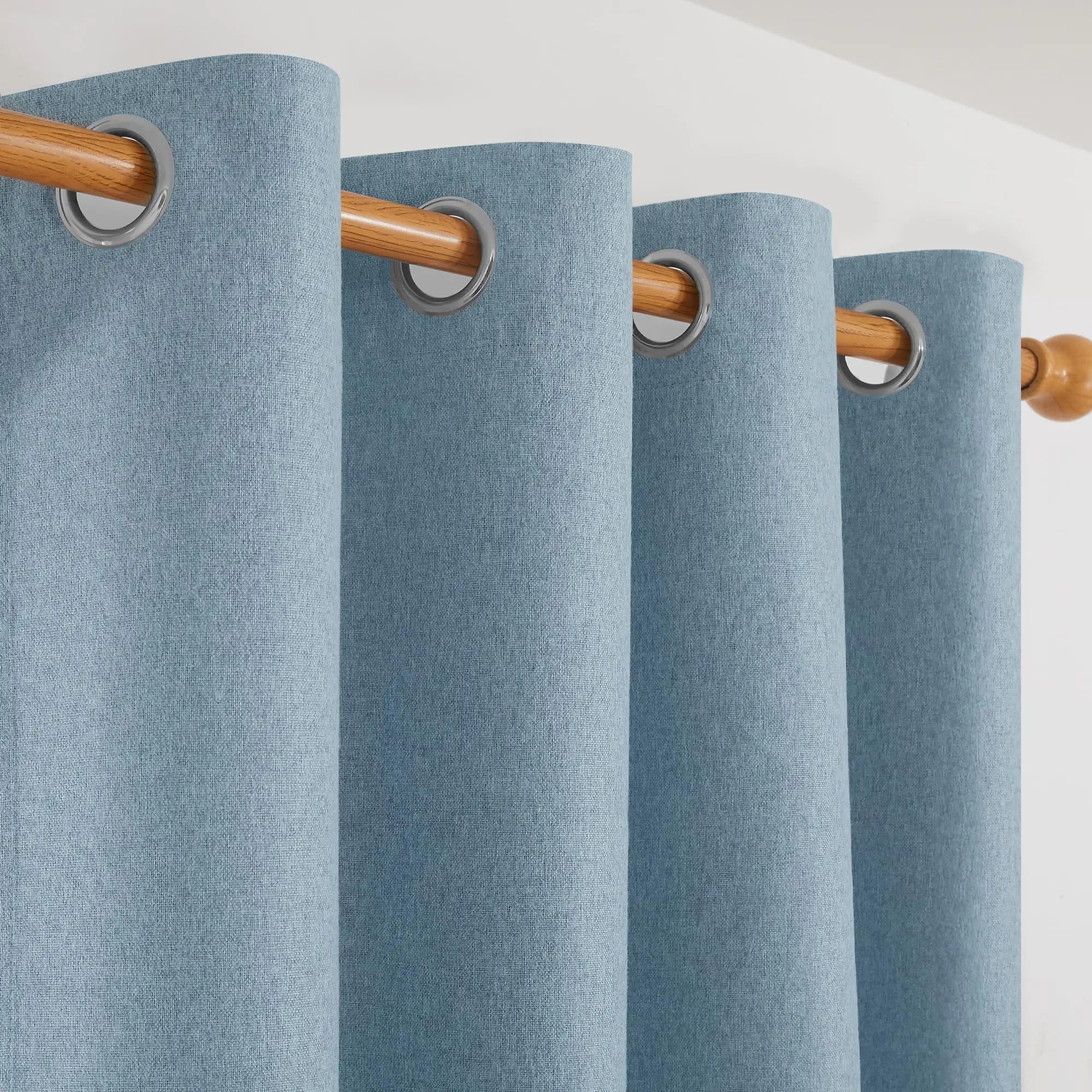 Modern Linen Blackout Curtains, 350cm