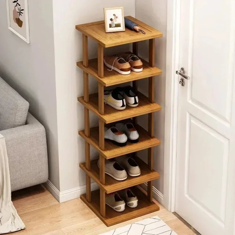 Bamboo Corner Shoe Rack