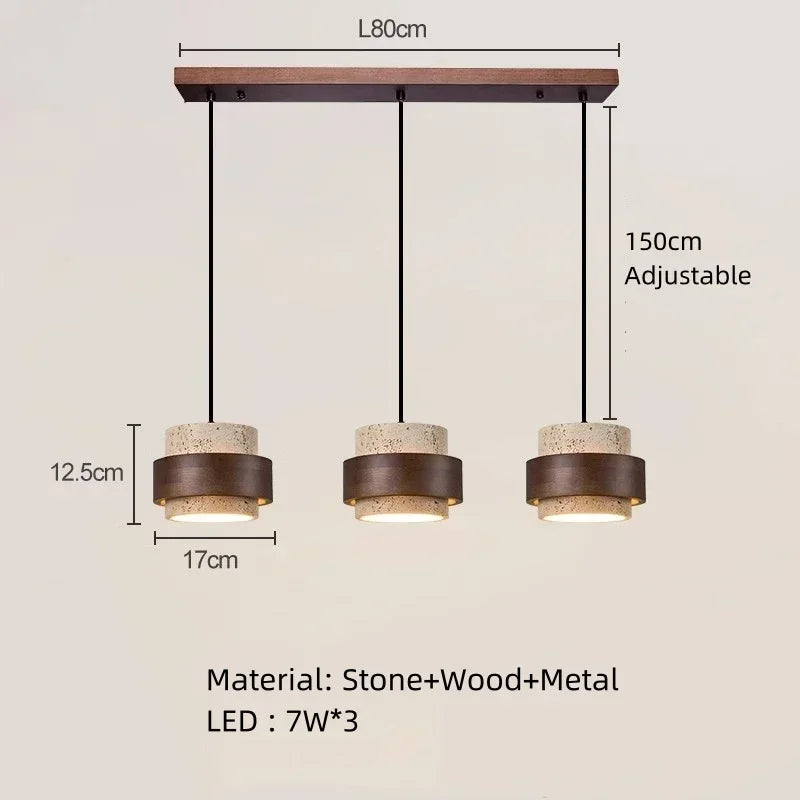 Wabi-Sabi Stone Pendant Lamp