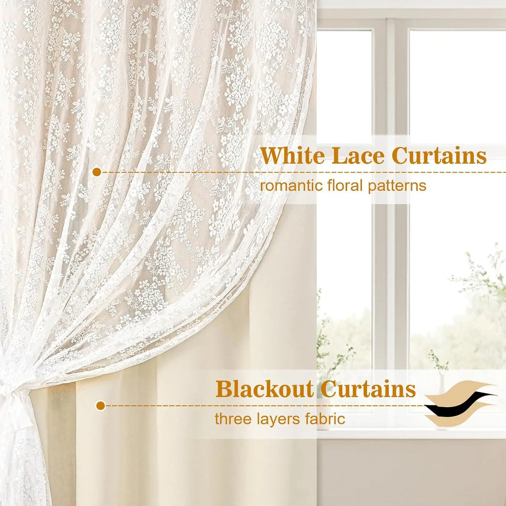 Modern Linen Blackout Curtains, 63"