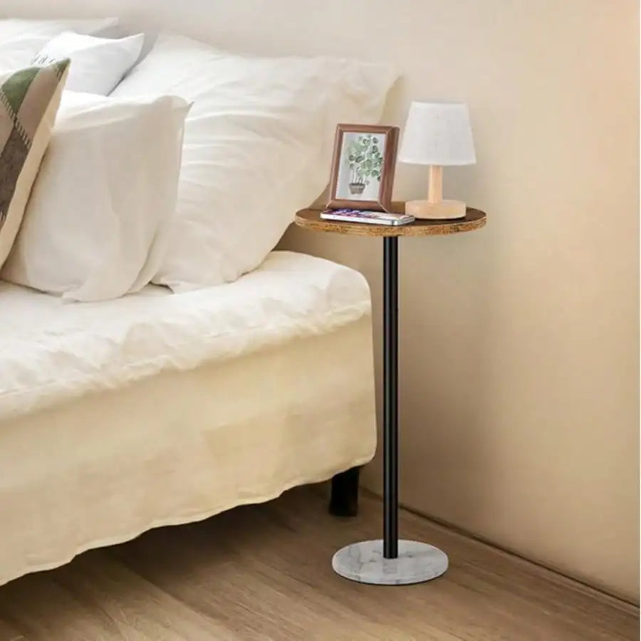 Round Wood Side Table