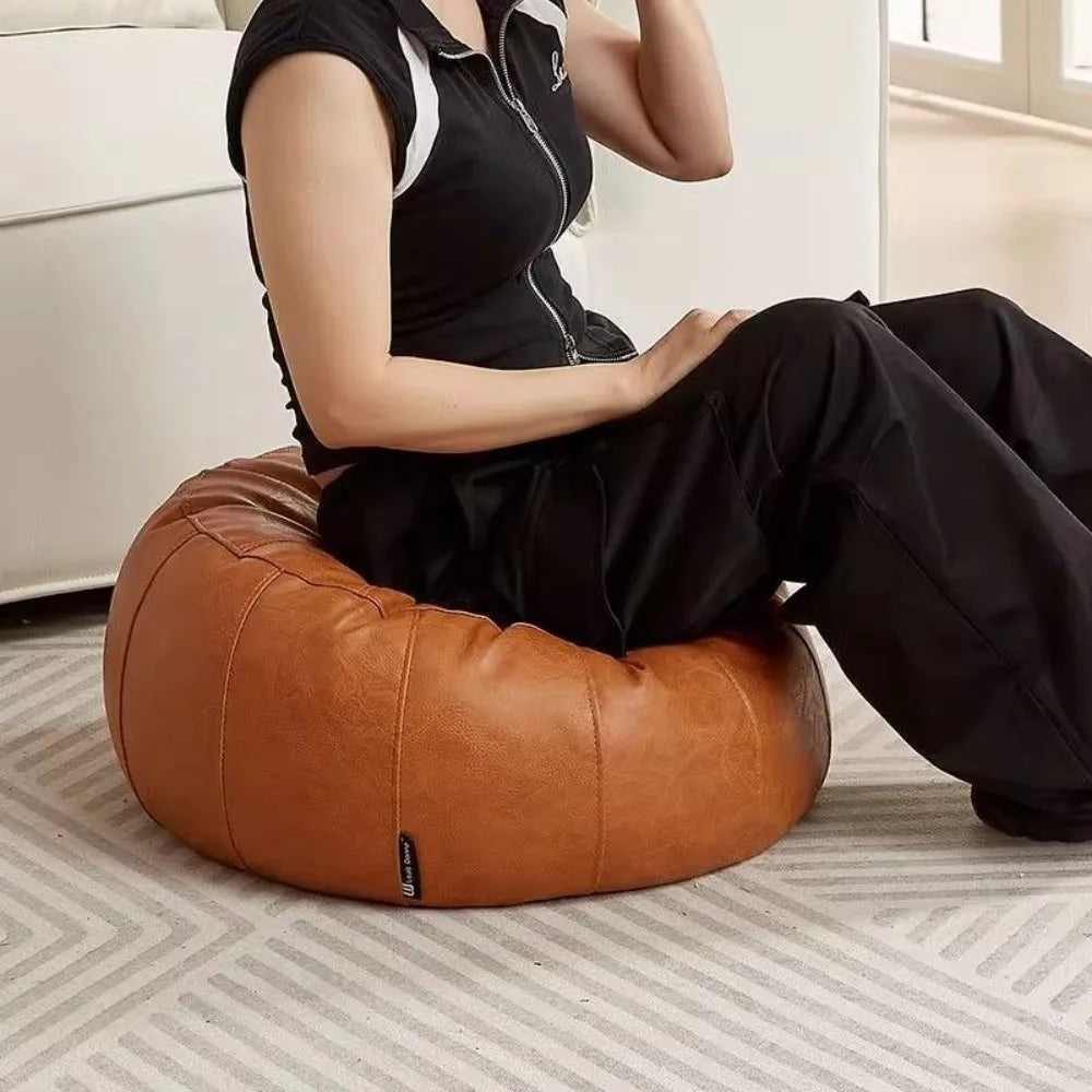 Round Storage Pouf