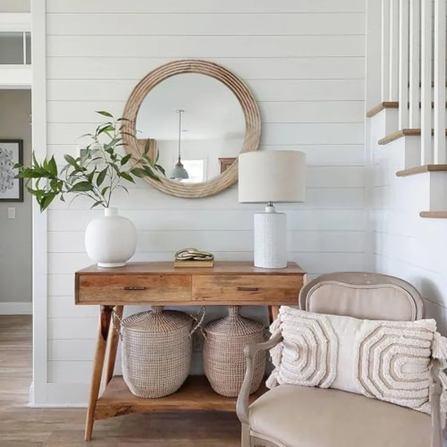 Farmhouse Round Wall Mirror