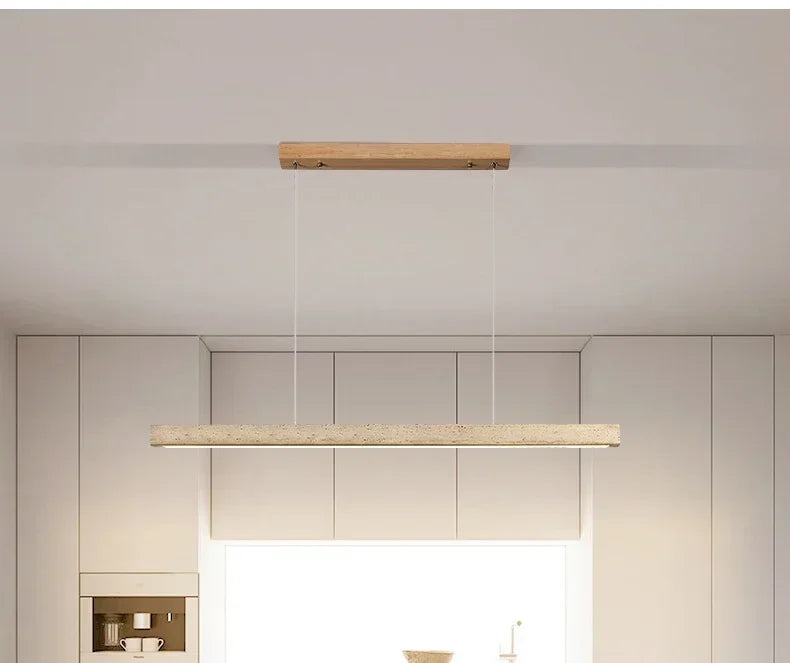 Wabi-Sabi Stone Linear Pendant Light