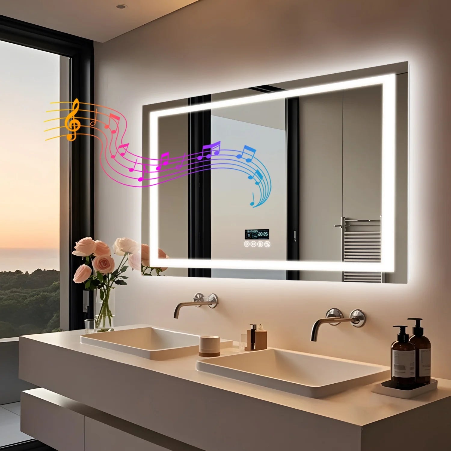 Bluetooth LED Bathroom Mirror