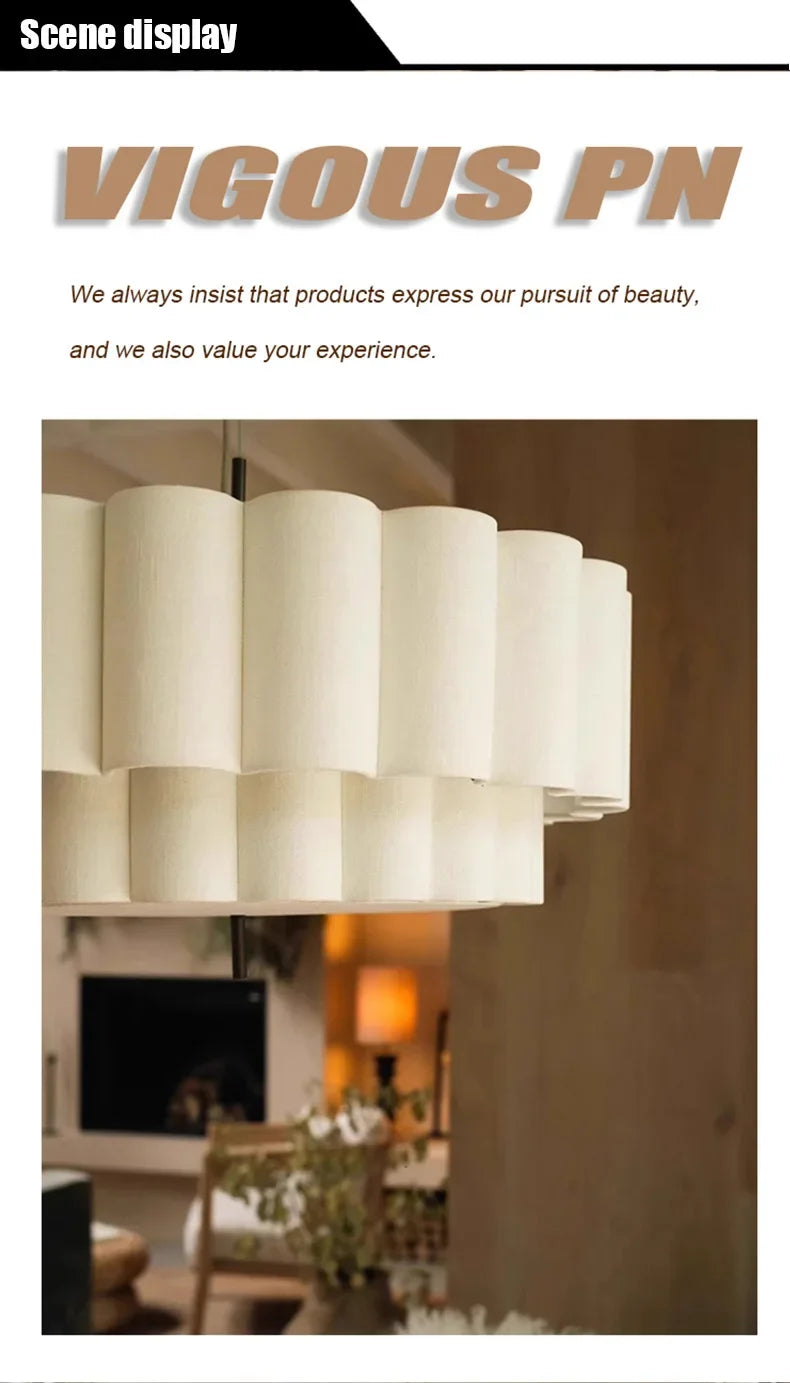 Wabi-Sabi Fabric Pendant Lamp