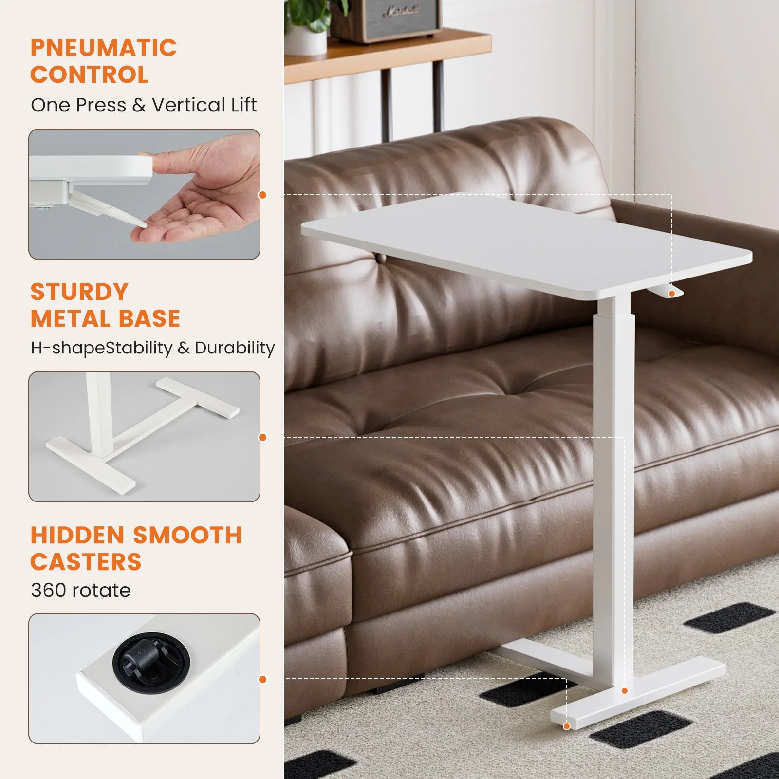 Slim Side Table Nightstand