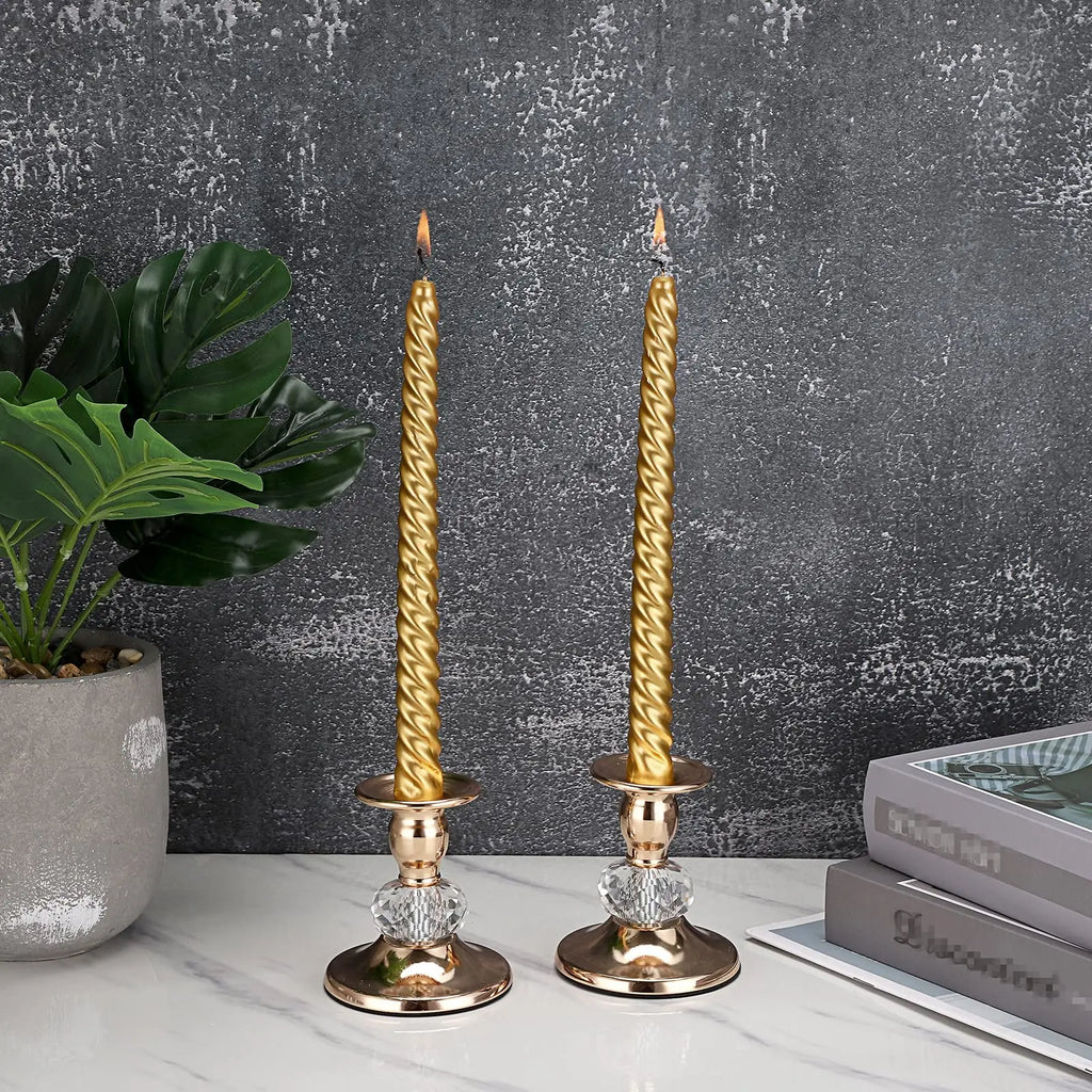 Vintage Crystal Candlestick (2-Piece Set)
