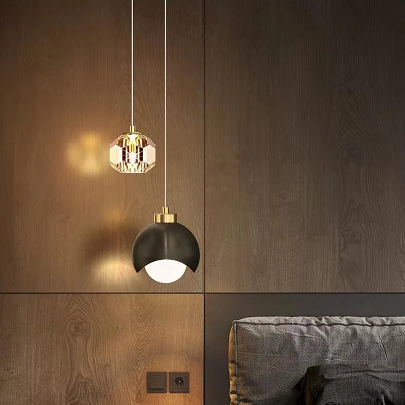 Crystal Bedside Pendant Light