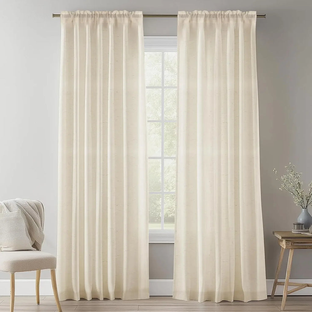 Modern Linen Sheer Curtains